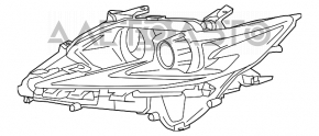 Far dreapta fata goală Lexus ES300h ES350 16-18 restilizat halogen.