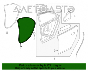 Уплотнитель двери задней правой Chevrolet Malibu 13-15