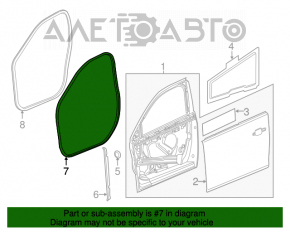 Уплотнитель двери передней правой Chevrolet Malibu 13-15