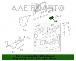 Controlul geamului electric din față, stânga, pentru Chevrolet Equinox 10-17, negru.