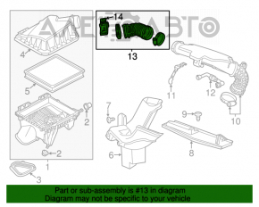 Conductă de aer către filtrul de aer pentru Chevrolet Malibu 13-15 hibrid