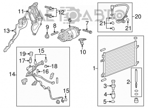 Compresorul de aer condiționat pentru Chevrolet Malibu 13-15