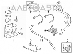 Клапан воздушный Chevrolet Malibu 13-15 2.5