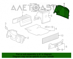 Capacul arcului drept Chevrolet Malibu 13-15 este rupt