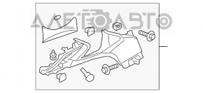 Накладка колени водителя Chevrolet Malibu 13-15 черн