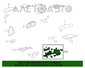 Накладка колени водителя Chevrolet Malibu 13-15 черн