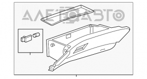 Перчаточный ящик, бардачок Chevrolet Malibu 13-15 черн, царапины