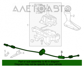 Cablu de schimbare a treptelor de viteze pentru Chevrolet Malibu 13-15 2.4 hibrid.