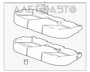 Rândul din spate al scaunelor, al doilea rând Chevrolet Malibu 13-15, material textil negru.