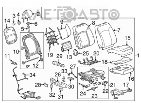 Пассажирское сидение Chevrolet Malibu 13-15 кожа черн