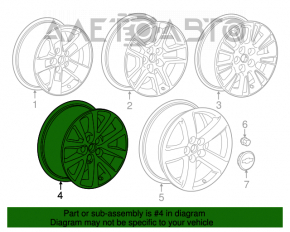 Комплект дисков R18 4шт Chevrolet Malibu 13-15