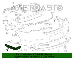 Крепление заднего бампера левое Chevrolet Malibu 13-15