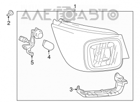 Suportul de prindere a barei spate sub stopul din dreapta pentru Chevrolet Malibu 13-15.