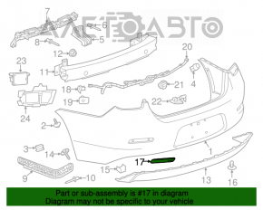 Отражатель задний левый Chevrolet Malibu 13-15