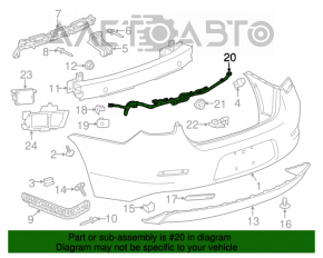 Проводка заднего бампера Chevrolet Malibu 13-15 без парктроников, под камеру заднего вида
