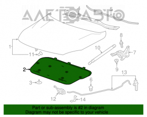 Izolarea capotei Chevrolet Malibu 13-15