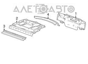 Panoul din spate al Chevrolet Malibu 13-15, de culoare bordo.