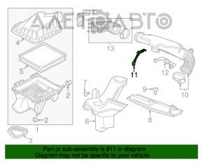 Suportul de admisie a aerului pentru Chevrolet Malibu 13-15 2.5