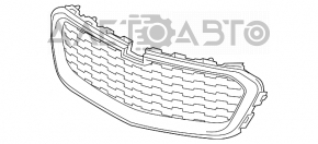 Решетка радиатора grill центральная Chevrolet Malibu 14-15 рест