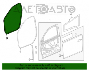 Уплотнитель дверного проема передний левый Chevrolet Malibu 13-15