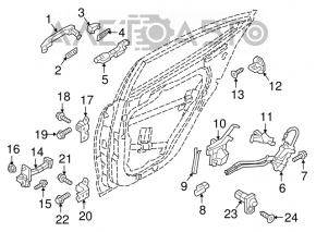 Dop pentru mânerul exterior al mânerului spate stânga Hyundai Elantra AD 17-20 nou original OEM