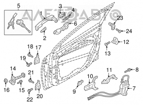 Blocare ușă față stânga Hyundai Elantra AD 17-20