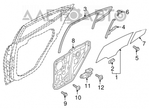 Garnitura sticla spate dreapta Hyundai Elantra AD 17-20 nou original OEM