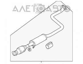 Convertor catalitic inferior Hyundai Elantra AD 17-20 2.0