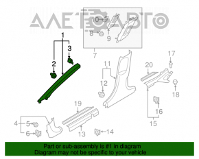 Capacul superioar al amortizorului frontal stânga Hyundai Elantra AD 17-20 negru.