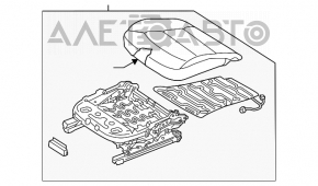 Водительское сидение Hyundai Elantra AD 17-18 без airbag, тряпка беж