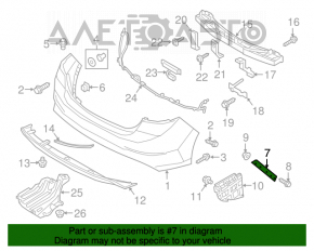 Suportul pentru bara spate dreapta Hyundai Elantra AD 17-18 pre-restilizare