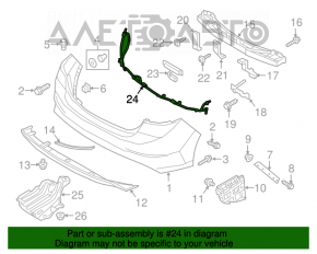 Montarea barei spate Hyundai Elantra AD 17-18 pre-restilizare