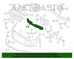 Absorbantul de bara fata pentru Hyundai Elantra AD 17-18, versiunea pentru piata din SUA, este montat strans.