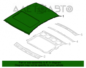 Acoperișul din metal pentru Hyundai Elantra UD 11-16 cu trapă.