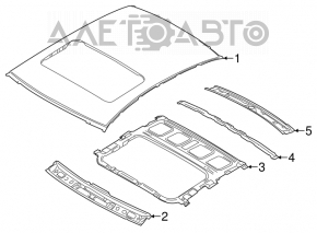 Acoperișul din metal pentru Hyundai Elantra UD 11-16 cu trapă.