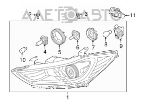 Ansamblu far dreapta Hyundai Elantra AD 17-18 dorest LED