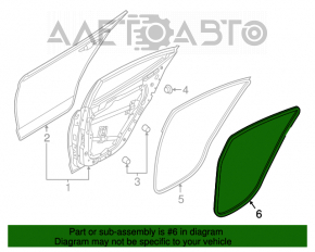 Garnitură de etanșare a cadrului ușii spate stânga Hyundai Elantra AD 17-20