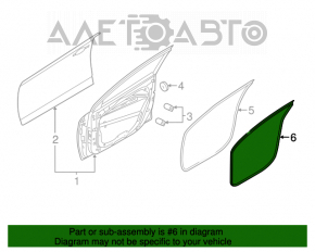 Уплотнитель дверного проема передний правый Hyundai Elantra AD 17-20