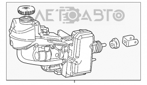 Главный тормозной цилиндр с бачком Toyota Camry v70 19-20 hybrid с крышкой