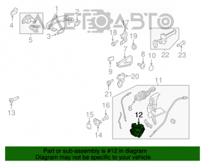 Blocare ușă față stânga Ford C-max MK2 13-18 fără ghidaj de geam, fără cheie