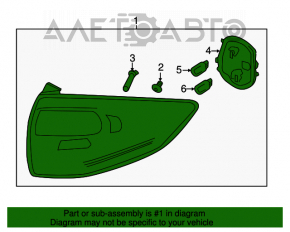 Lampa interioară pentru capacul portbagajului dreapta Ford C-max MK2 17-18 restyling