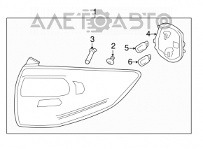 Lampa interioară pentru capacul portbagajului dreapta Ford C-max MK2 17-18 restyling