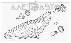 Фара передняя правая голая Ford C-max MK2 17-18 рест