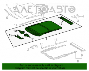 Стекло панорамы Lexus RX350 RX450h 16-17