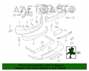 Suport de carlig de remorcare pentru bara spate VW Tiguan 09-17