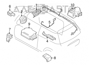 Perna de siguranță airbag, cortina laterală dreapta pentru Mini Cooper Clubman R55 07-14.