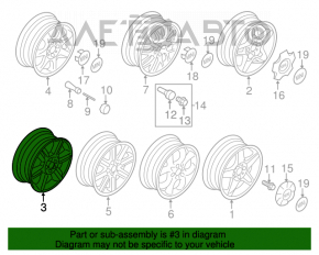 Roată de 16 inch, stil R119, neagră, pentru Mini Cooper Clubman R55 07-14, cu jantă ușoară