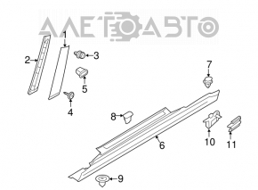 Capac bara fata dreapta Mini Cooper Clubman R55 07-14 nou original OEM