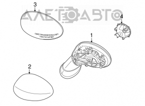 Зеркало боковое левое Mini Cooper Clubman R55 07-14 электроскладывание