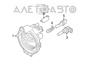 Противотуманная фара птф правая Mini Cooper Clubman R55 07-14 трещины элемента